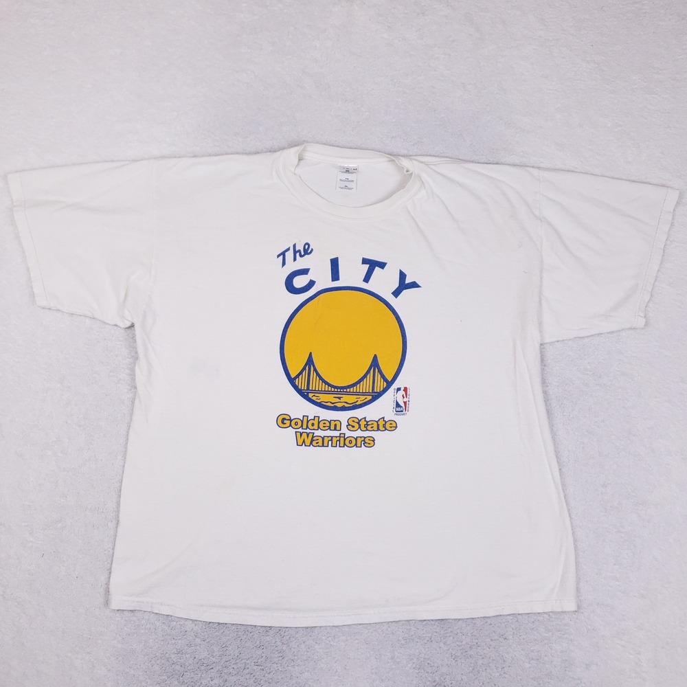 Gildan Golden State Warriors T Shirt Mens XXL The City Retro White
